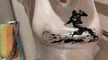 Emmas home video - Emma's Teen (18+) Wife Teases in Wet T-Shirt