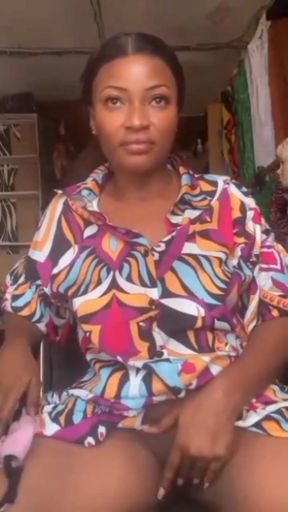 Horny mama masturbating inside her shop,public masterbation sugar mama   Clip 2