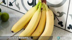 Food fun with busty Selena Adams