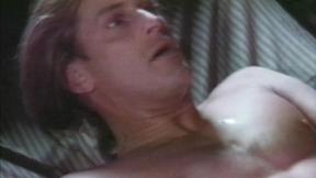 Vintage porno where MILF with enormous breasts rides cock