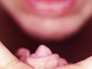 Giant Love button Lick Close Up - Amara Arroyo