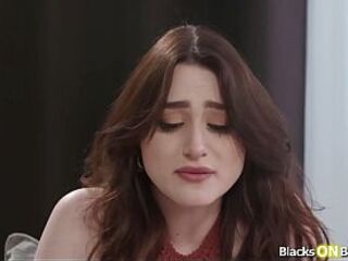 Large bazookas teen Lilibet Saunders craves to get back at him after getting cheated.This babe's sucking her neighbors large ebony ramrod and have him screw her hairless vagina