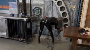 Luna Darling: Catsuit Captive Taped and Gagged, Pt 2 -avi