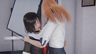 Anime Collage girls Scissor