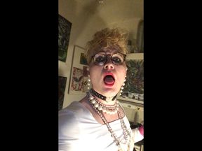 Blond bitch ! Dance and pose!