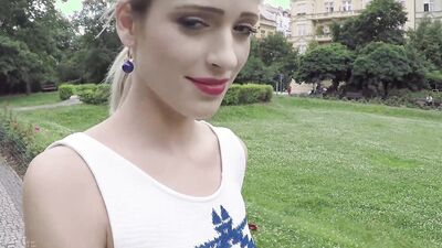 Sexy Czech blonde pleasures a policeman in a steamy public POV fucking