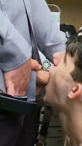 Thieving twink facialized after disciplinary bareback   Clip 1