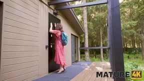 Steamy Sauna Encounter: Mature Redhead Enjoys Intense Pleasure