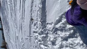 Outdoor sex at ski lodge with onlookers (caught) ! We don't care - Tonny and Mia