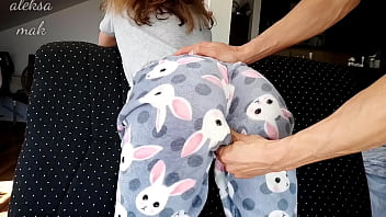 Stepdad dominates daughter doggystyle, hard spanks, and fingers her tight, wet pussy&#x270C;