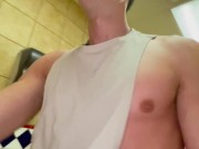 Pit stop at the gas station🍆✊🏻💦 Someone came in right as I finished🫢