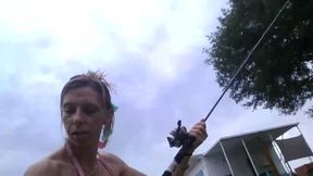 mollys public up skirt no panties n fishing
