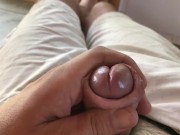 Close up Slow Motion Cumshot POV Solo HD Handjob Uncut Cock