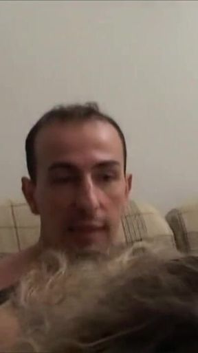 Horny stud fucks mature lady and cums on her tits