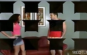 Cute tgirl fucked by two excited cocks