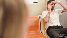 TRANSGENDER ANGELS The subway is perfect for some transgender fuck