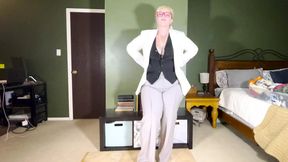Striptease: Old Jazz and Swing Make Alice Horny as She Counts You Down to Cum After Stripping and Jiggling Her Fat Body