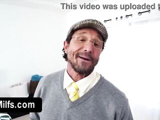 Stepmom enjoys her first trio