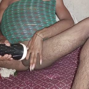 Indian Desi Toy enjoying fast time.