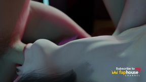 Nexus 3 Neon Dreams. Extreme Deepthroat. Cyberpunk Sex with Busty Brunette