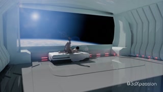 The best sex in space. Hot japanese babe gets fucked hard on orbital space station