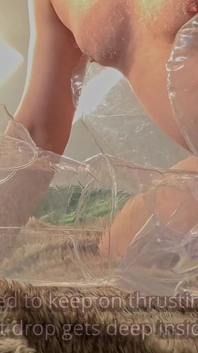 Fuck edging and creampie a clear transparent doll while watching porn - I tell you how it feels   Clip 1