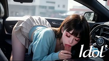 A respectable man picked up an Asian girl on the road and fucked her in his car [AI]