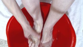 You Pee in the Bowl and Then Wash Your Feet with It