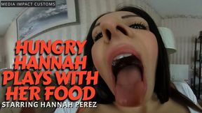 Hungry Hannah Plays With Her Food VR 360 CL