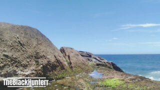 Amatorska, czarna niedźwiedź w mundurze, uprawia brutalne ruchanie w dupę na świeżym powietrzu po samotnej masturbacji