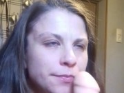 Amazing deepthroath degraded married slave bitch alone with huge toy