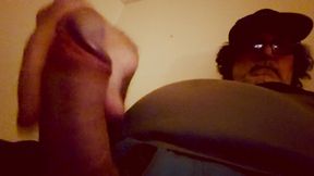 Father secretly masturbating in the dark.