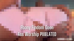 Ebony Findom Goon Ass Worship PIXELATED - Royal Ro censored femdom porn hd mp4 1080p