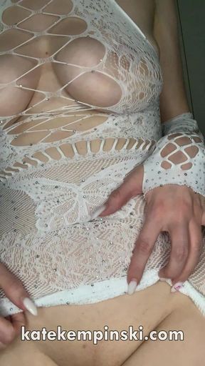 Curvy blonde slut shows everything