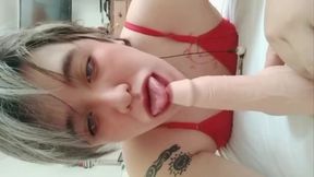 Transgirl Cumming Inside In Cosplay Of Vilma Dinkley (scobby Doo)