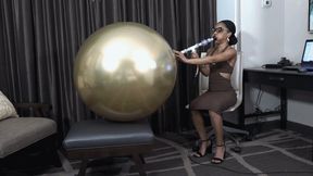 Nene Blows a Kalisan 24" Balloon to Bursting (MP4 - 720p)