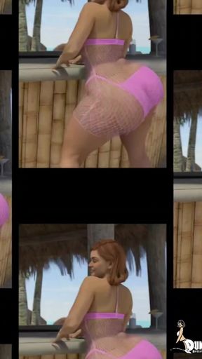 Mrs. Keagan Shakin' that ass on the beach.