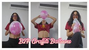 Marianna Blow to pop Graffiti Balloons