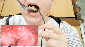 Eating rice - Swallowing large Microcamera - Extreme Vore Exploration 1080HD