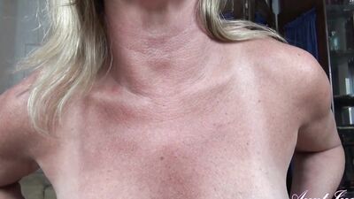 Auntjudys - Your Busty Mature Step-aunt Alyssa Gives You a Handjob (pov)