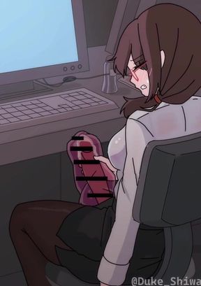 Office Dick Girl Staying Extra Hours