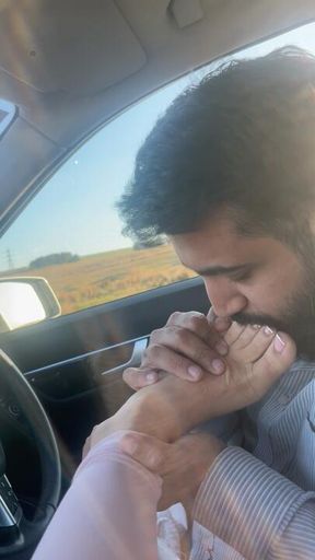 Cab driver shoe, sock and foot worship 1👅