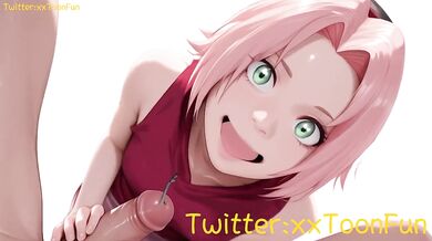 Naruto Boruto Sakura Handjob Blowjob Rough Tits Gushing Hentai HD