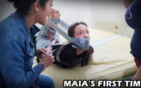 18-year-old Maia's First Time: Taped &amp; Trained by Stepmom &amp; Mistress