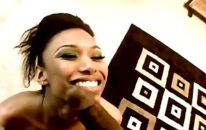 Skinny black teen gets her ass filled with jizz