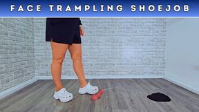 Goddess Amber - Trampling Your Face & Milking Your Cock Under Nurse Hannah's Crocs - Body Cam (226A) - Face Trampling Shoejob