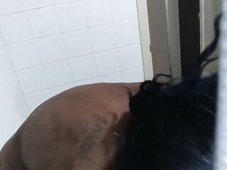 Skinny Black mother I'd like to fuck Takes a shower previous to that babe Gets The Jock