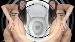 (audio) Inhale and keep thinking about how you'd lick my ass - toilet fetish fantasy
