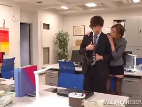 Seductive Office Slut Begging Coworkers To Fill Her Mouth And Pussy