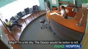 Sexy nurse heals patient with hard office sex